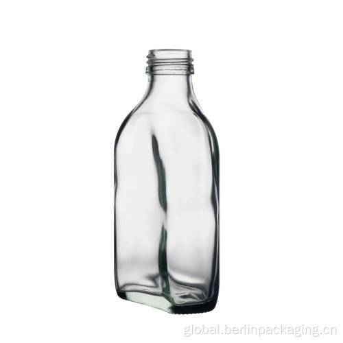 Liquor Pocket Flask 200ml Clear Glass Flask Bottles Manufactory